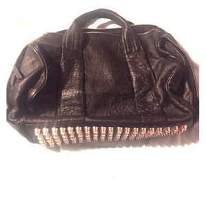 COPY - Black leather studded satchel